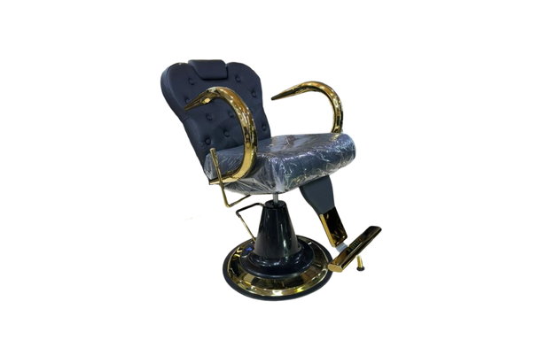 Chaise Importation Capitonné Bras Poisson Gold